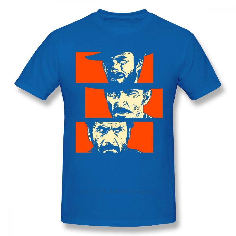 The Good the Bad and Ugly Blondie Angel Eyes Tuco Cowboy T Shirt Male Quality Il buono brutto cattivo Crewneck Tee shirt