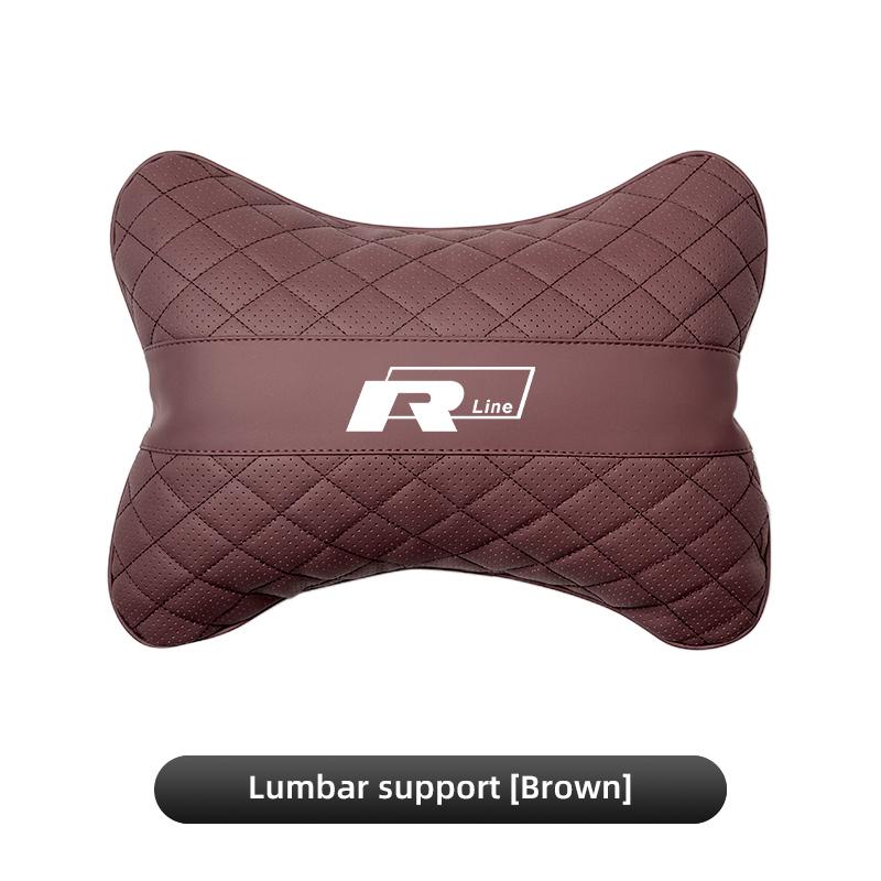 Car Seat Head Support Cushion Lumbar Pillow Interior Accessories / Hub Cap For VW R Golf Touran Octavia Motion GTI Polo Auto MK7