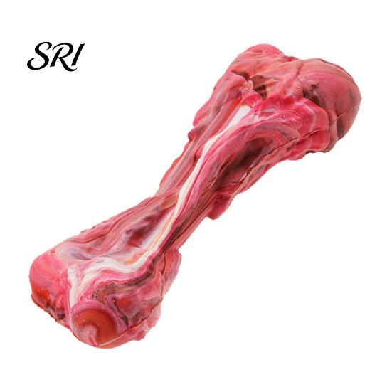 Dog Gum Care Toy Realistic Bone Rubber Flesh Chew Elastic Puppy Teething Teeth Cleaning for Aggressive Chewers красный