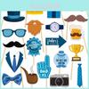 Fathers Day Photo Booth Props Set With Paper Decorations For Gift And Party Use