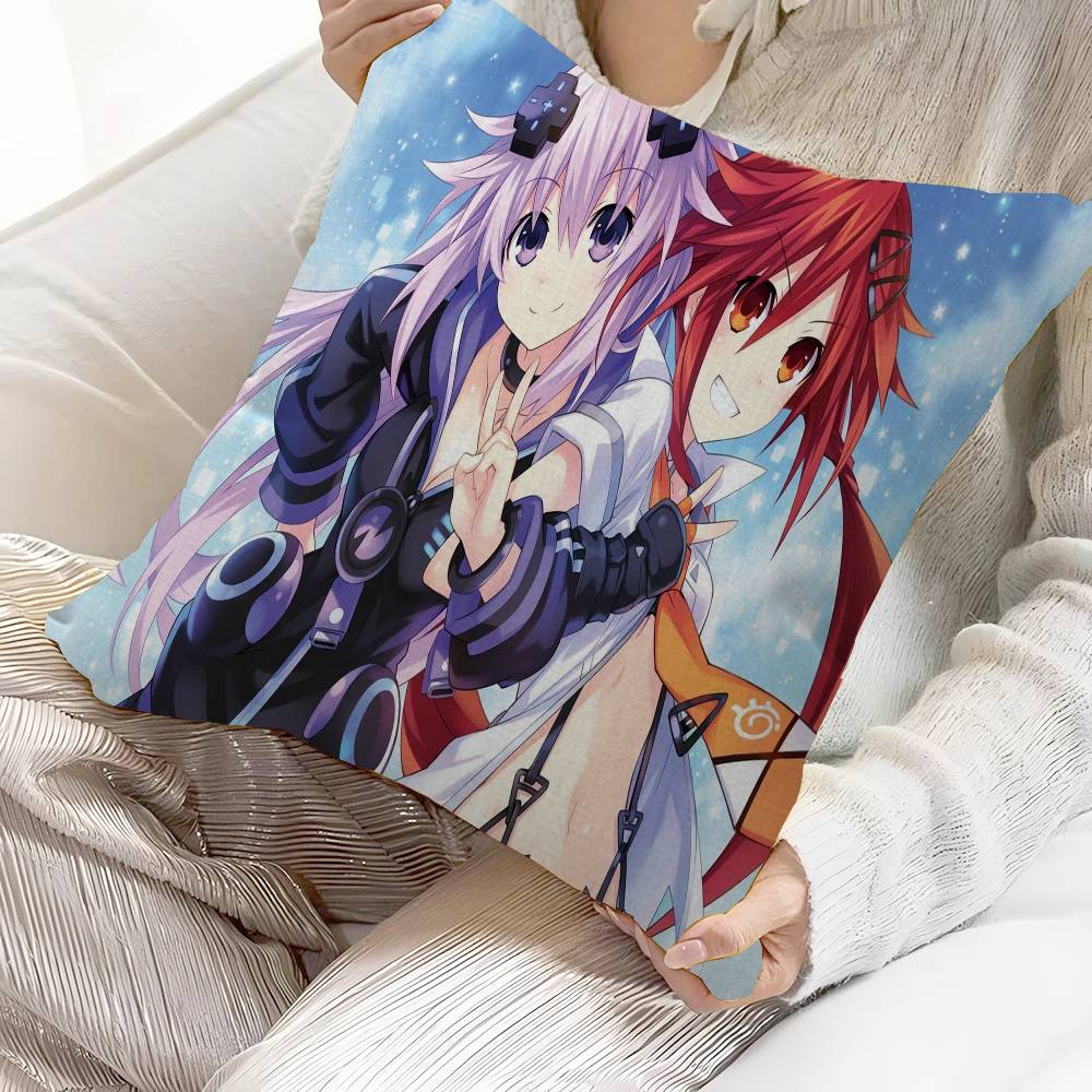 Anime Hyperdimension Neptunia Cushion Cover Pillowcase Upholstery Sofa Throw Pillow Home Decor Pillowcas