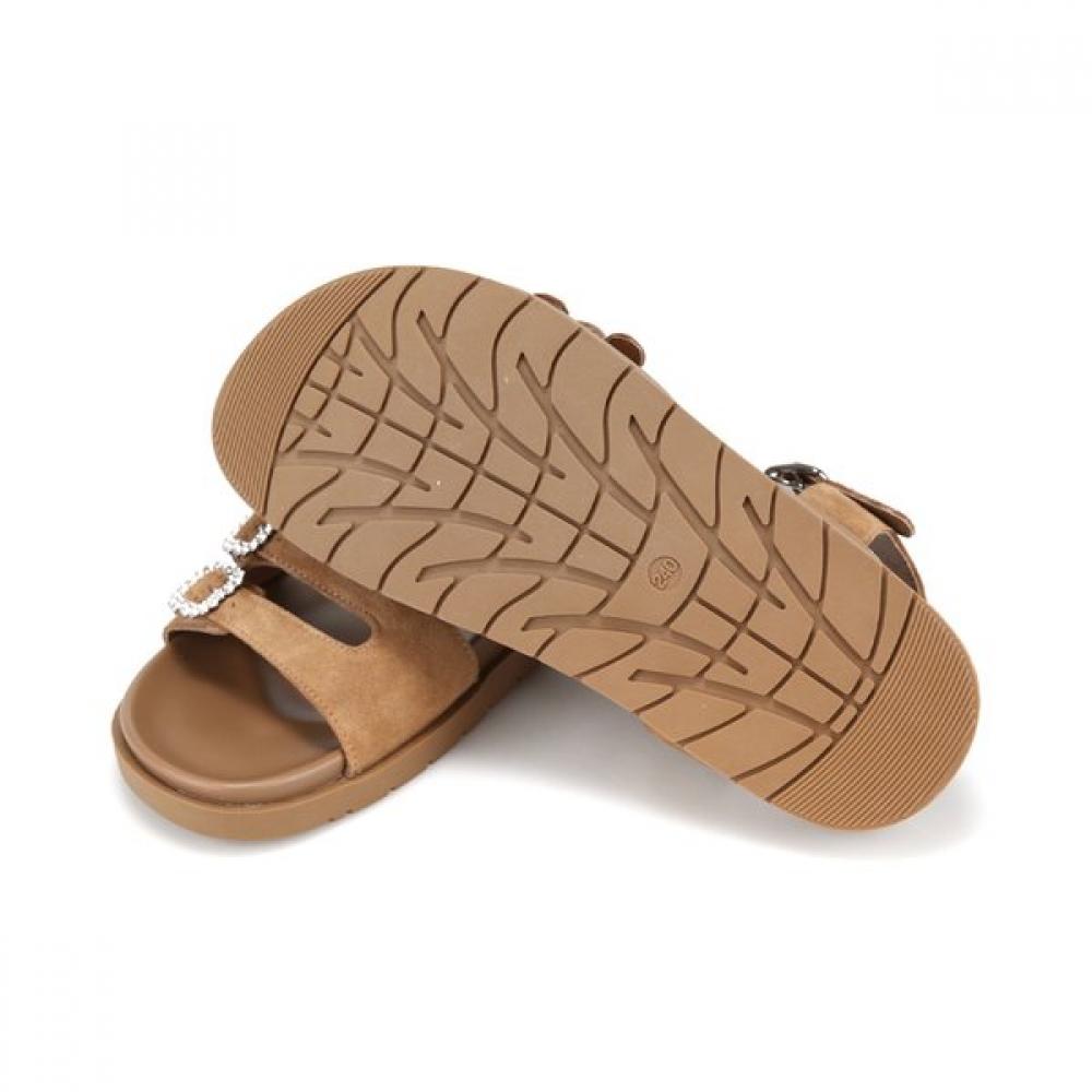 Barbara Daily Sandal Leather Jewel Buckle 2.5cm 2 Colors Bbj333