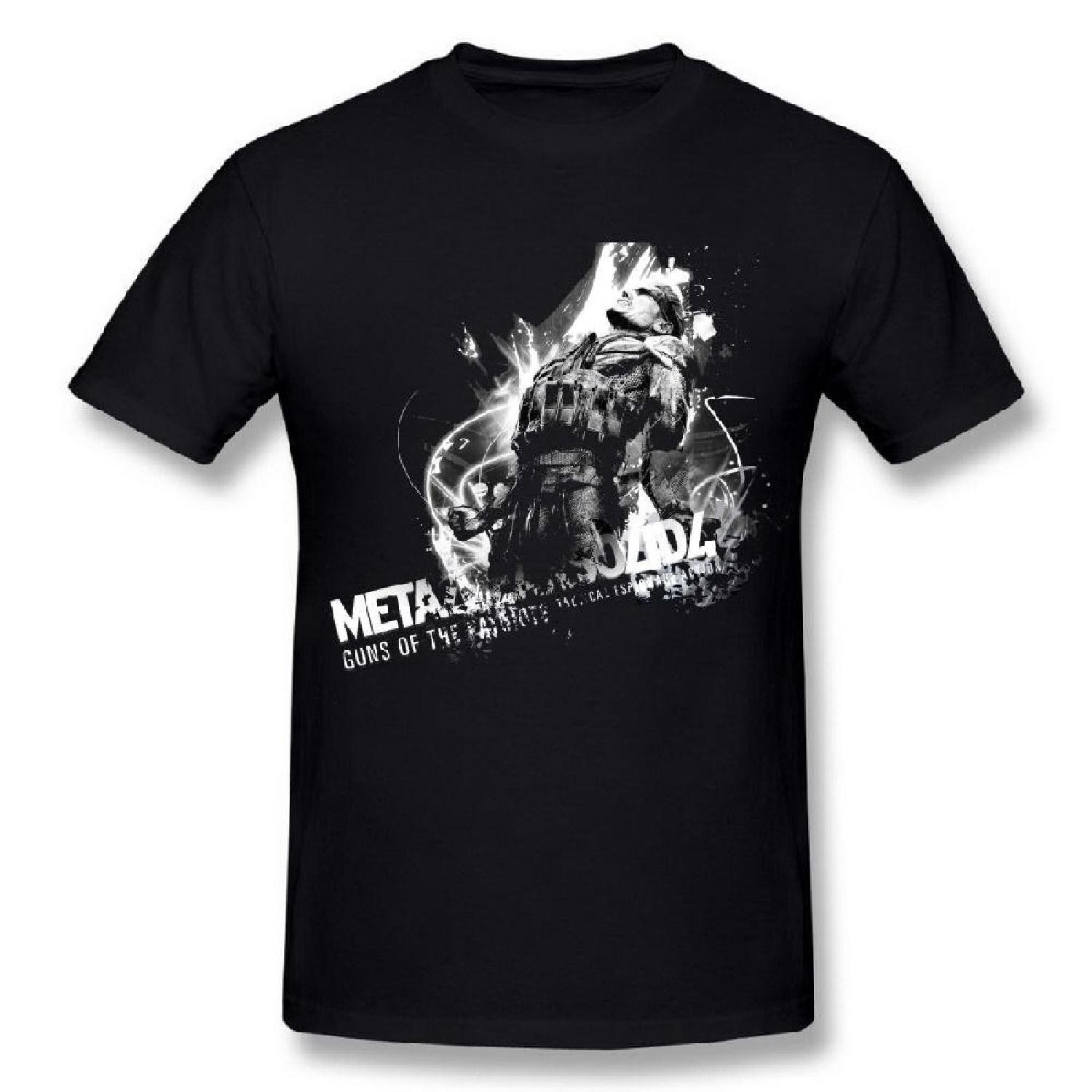 AICH Мужская Черная Футболка с Логотипом Игры Metal Gear Solid 4 Размер L S