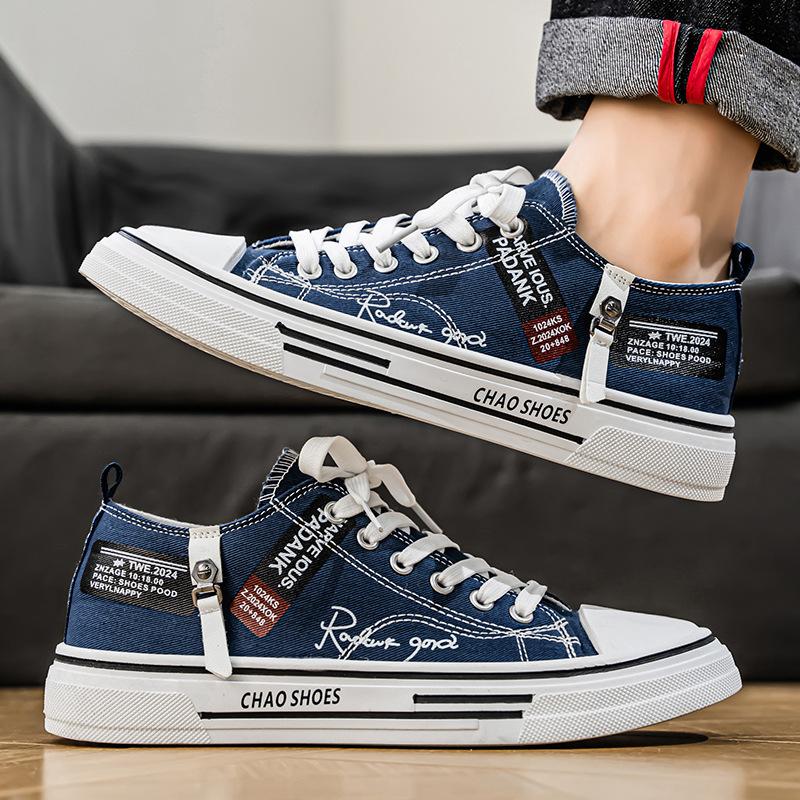 

Canvas shoes men s ****** versatile casual board shoes youth work s**t sole heightening old ******* linen tide shoes 44 синій