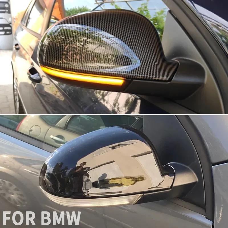 GlossyBlack Side Wing Rear View Mirror Cover Replacement Caps Shell For VW GOLF 5 MK5 GTI Jetta Passat B5.5 B6 EOS Sharan Superb