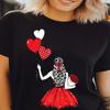 Polyester  100% Balloon Love Pullover Short Sleeve T-shirt Women's Round Neck Fashion Short Sleeve T-shirt Woman Spring /summer