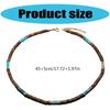 Retro Necklace Creative Trendy Neck Jewelry Made From Brown Coconut Shell Wood Beads And Natural Stone Pendant