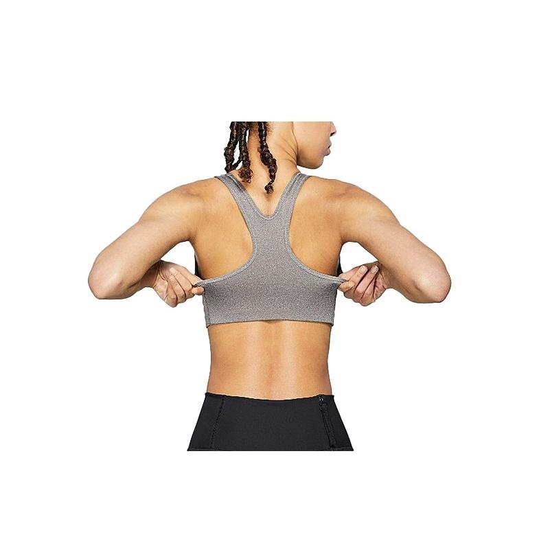 Nike Swoosh Futura Solid Medium Support Fitness Sports Bra Women Underwear Carbon-Gray CN5263-091