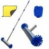 Swimming Pool Round Scrub Brushes with Around Nylon Bristles Enhanced Pool Brushes for Cleaning Shower Bathroom Patio Pool
