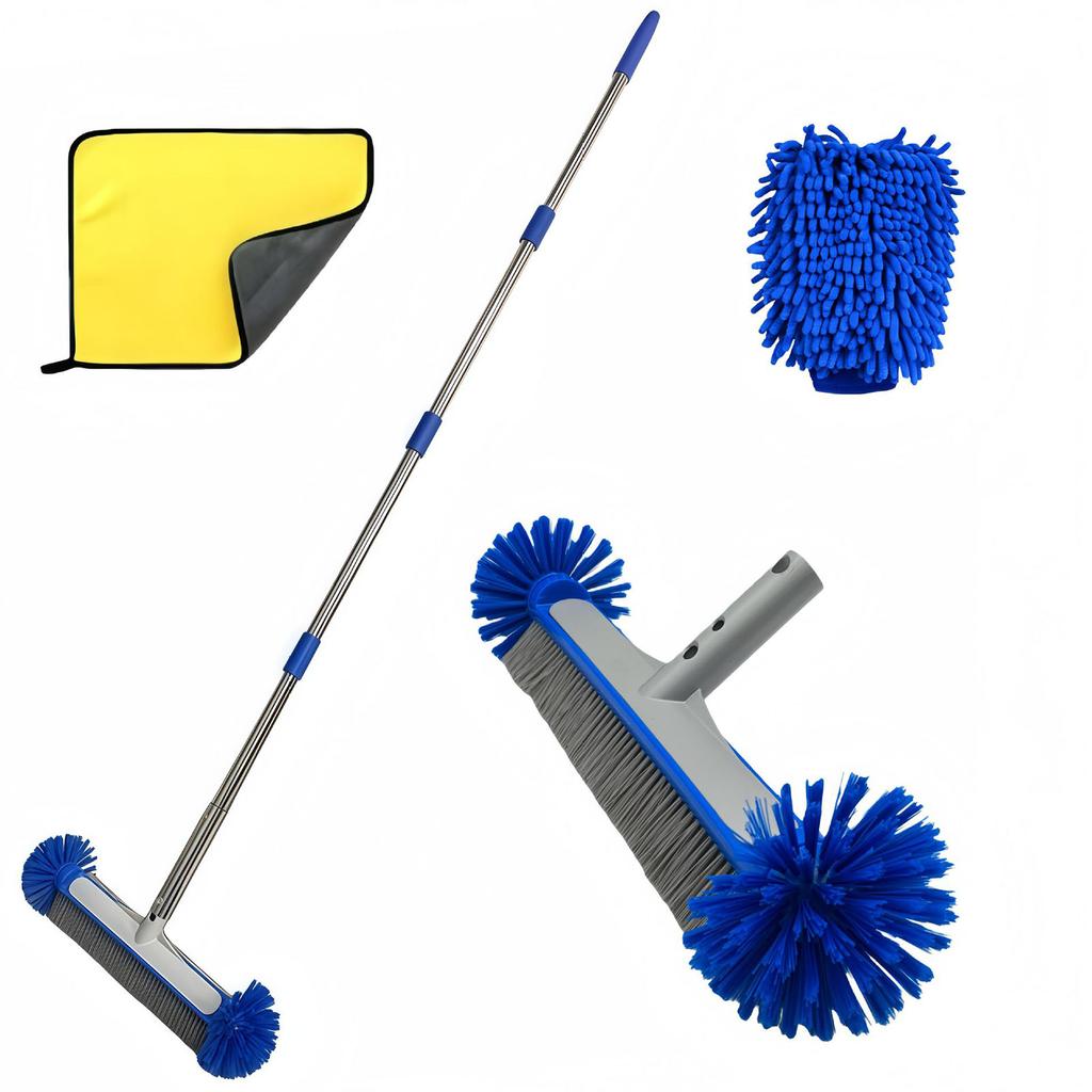 Swimming Pool Round Scrub Brushes with Around Nylon Bristles Enhanced Pool Brushes for Cleaning Shower Bathroom Patio Pool