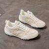 2025 New Thick Bottom White Womens Ladies Lace Up Fashion Sports Slip On Shoes - Korean Breathable Mesh Sneakers
