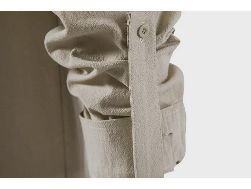 Herren 2024 V-Ausschnitt Langarm Henley Shirt, Einfarbig Baumwolle & Leinen, Lockerer Lässiger Stehkragen