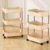 Compact Multi-Layer Mobile Storage Rack for Bedroom, Bathroom, or Living Room