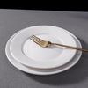 Pure White Ceramic Round Dinner Plate Set