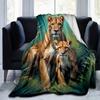 1pc. Lioness and Cub Wildlife Art Print - Perfect for Home Decor, Office Blanket, Outdoor Gift, Suitable for All Seasonsz041765