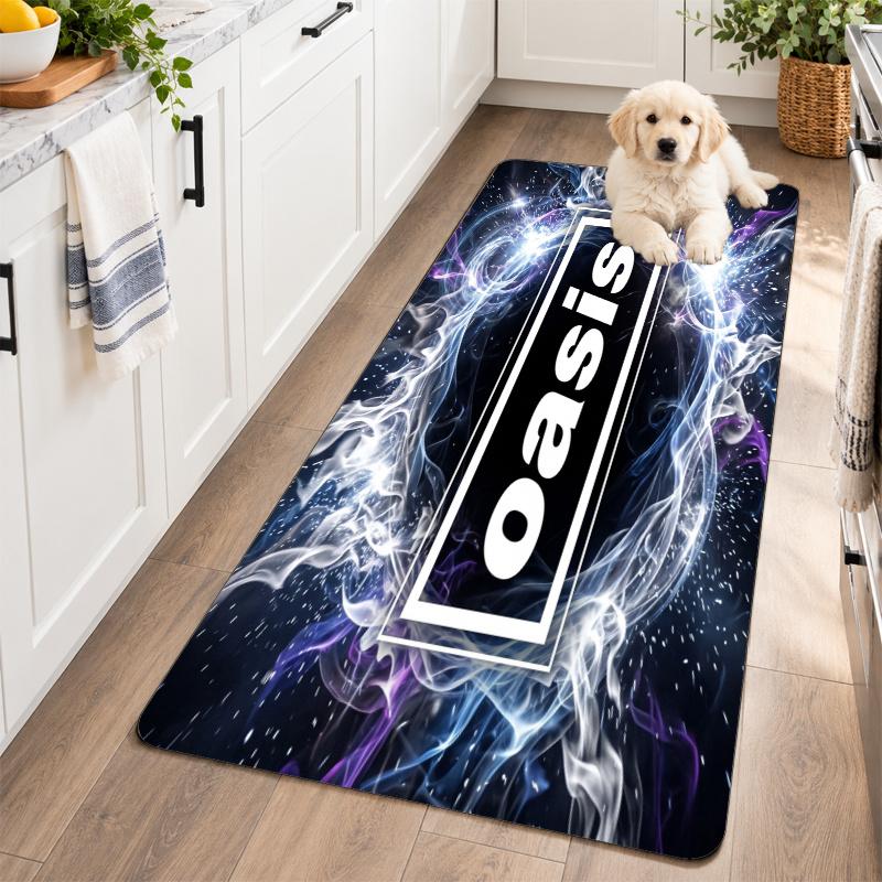 Flannel Kitchen Mat Oasis Soft Area Rug Non Slip Floor Carpet Home Decoration