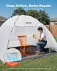 Portable Paint Booth Tent, 2950 x 2920 x 2020mm Painting Tent Station, Spray Shelter with Built-in Floor & Mesh Screen, Large Space, Oxford Spray