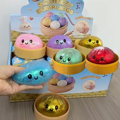 Realistisches Riesenknödel-Quetschspielzeug mit Bambusdämpfer, weicher TPR-Teigball, Dekompressions-Fidget-Spielzeug, lustiges kreatives Geschenk