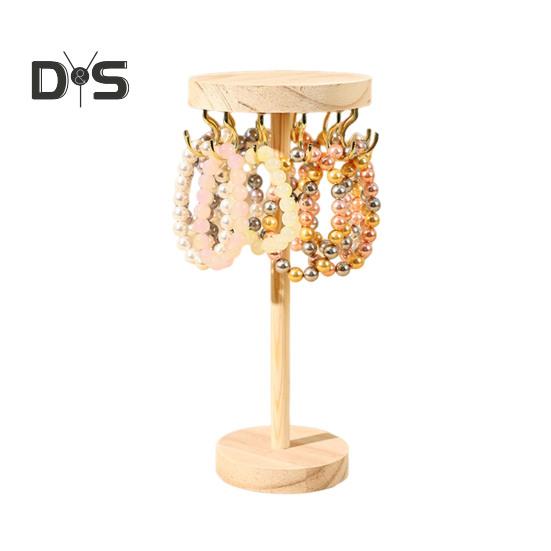 

Подставка для ожерелий, органайзер для украшений с крючками, деревянная основа, органайзер для повязок на голову, подставка для девочек, ожерелий, браслетов S 12pcs цвет старого дерева