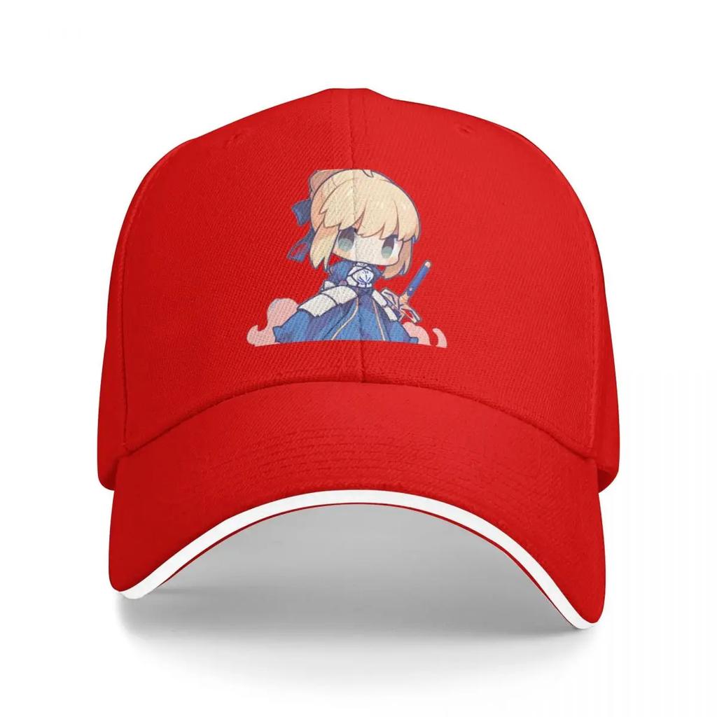 Saber FT Cute Anime Girl Chibi Style Baseball Cap Dad Hat Snap Back Hat Golf Cap Luxury Cap Golf Unisex Womens