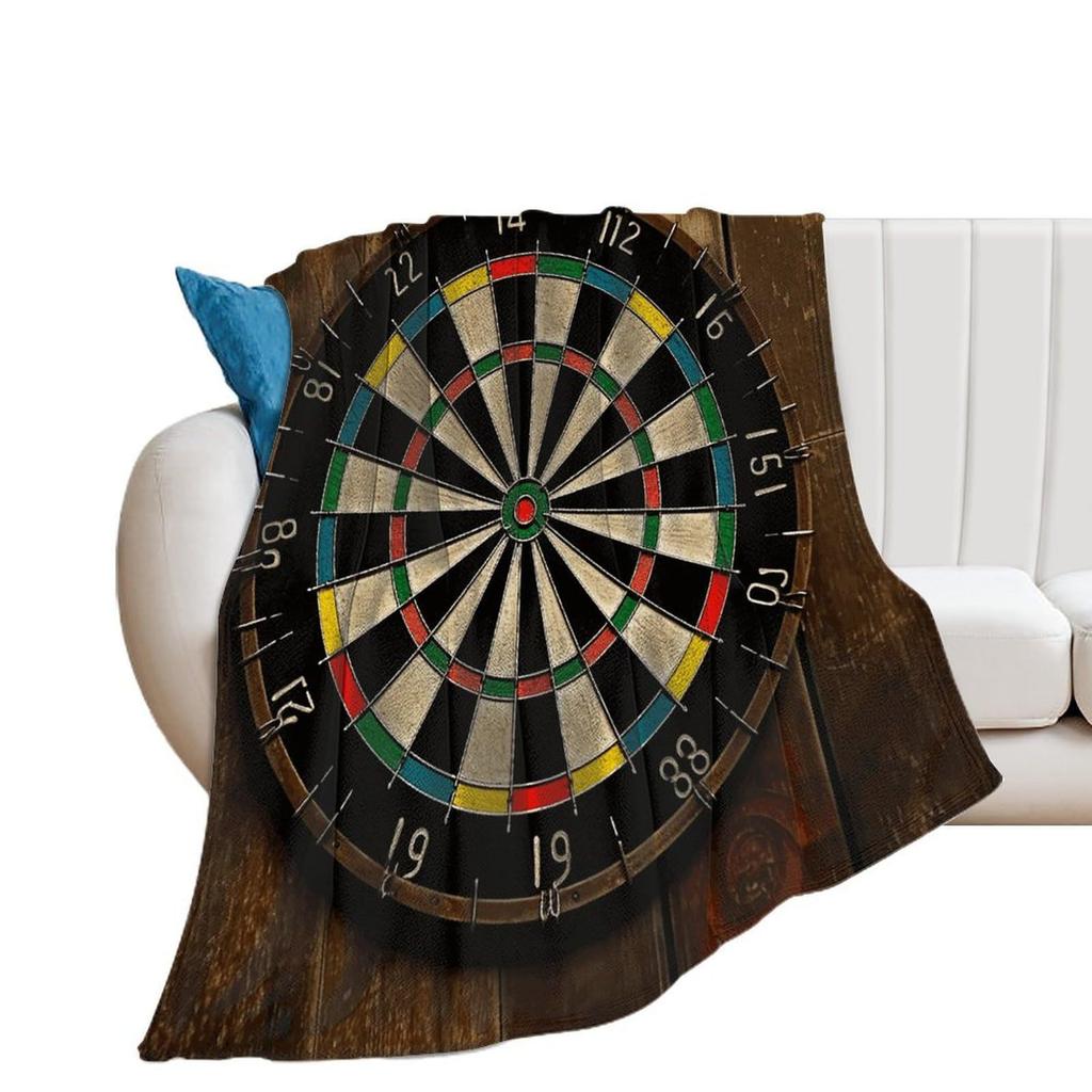Dartboard Pattern Collection digital-printed polyester Bedroom velvet flannel cover blanket Fleece sofa cover blankets for beds