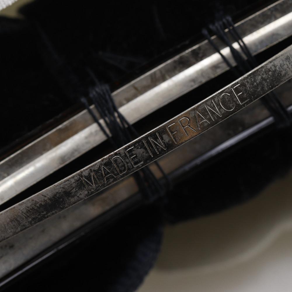 Chanel Camellia Ribbon Valletta black/White Velor Ribbon Women Used