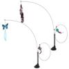 Cat Wand Toy Dual Head Fixed Feather Cat Toy Suction Cup Base Interactive Kitten Toys Kitten Tickle Artifact With Fixed Clip