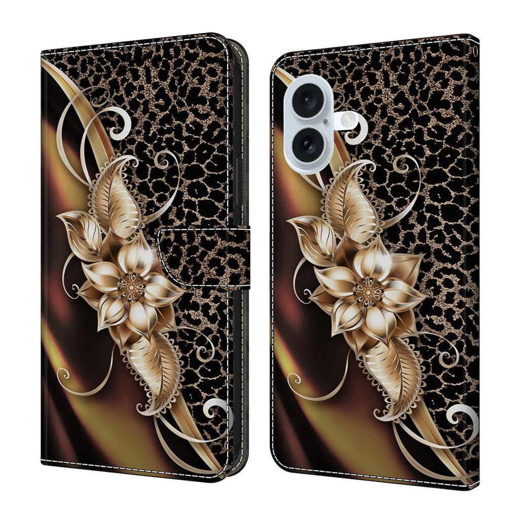 For iPhone 17 Case PU Leather Wallet Phone Cover with Stand
