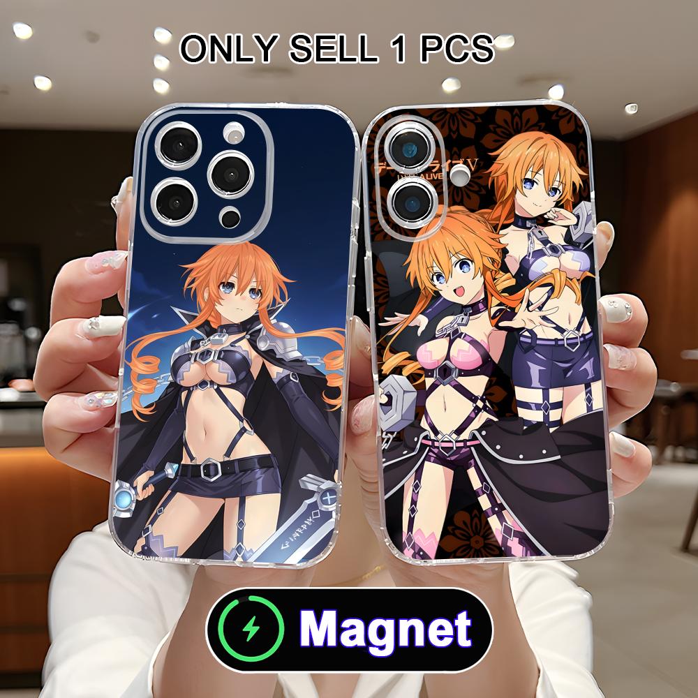 Date a Live Yamai Kaguya Clear Magsafe Mobile Phone Case for iPhone 17 16 15 14 13 12 11 Air Pro Max Plus Mini Colorful Cover