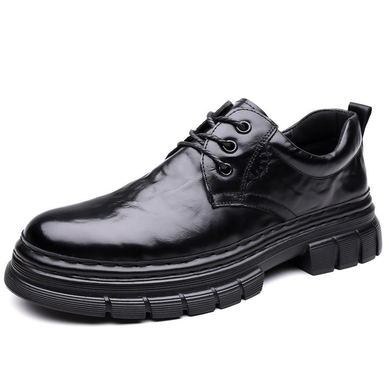 Wenzhou Leather Shoes Spring and Autumn 2025 Men's Niche Cowhide Men's Shoes British Casual Shoes 2025