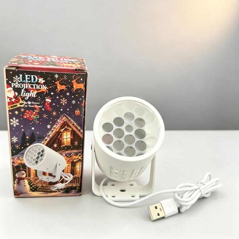 Christmas Ocean Projector Night Light Cartoon LED Lamp for Kids Bedroom Festival Party Stage Atmosphere Light