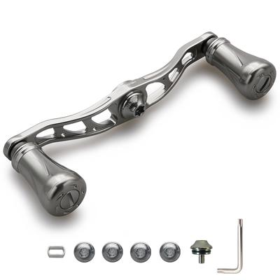 HEIGHTEN Arch Pillar Series Reel Handle with 19mm Knob for and Abu Baitcasting Reels 88mm/90mm/105mm Shimano, Daiwa, (105mm - Gunmetal) (1159)