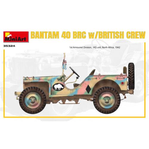 Miniart 1/35 British Bantam 40RBC Special Edition Plastic Model Kit with 3 British Soldiers (MA35324)