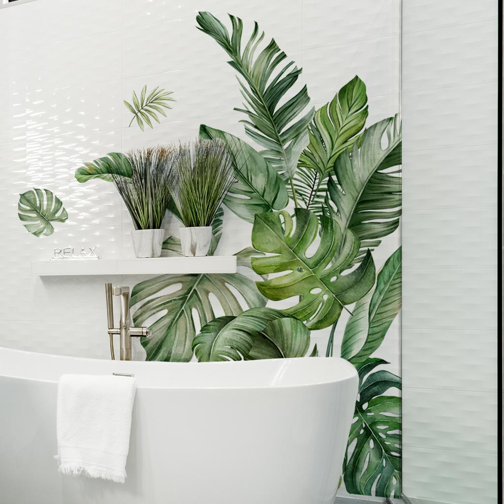 Green Plant Wall Sticker Creative Nordic Stickers Living Room Sofa Bedroom Background Wall Decor Self-Adhesive House Decoration