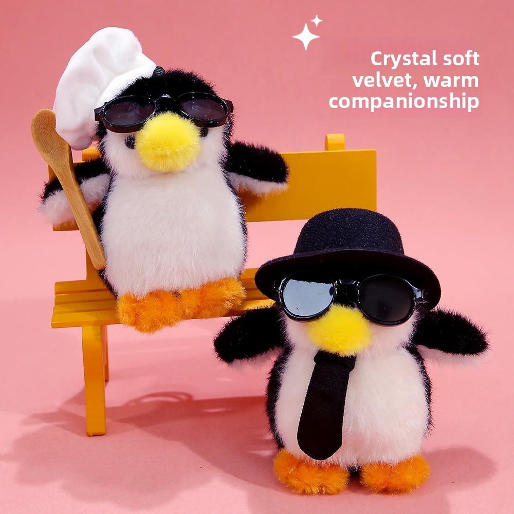 Penguin Plush Keychain With Chef Hat And Elegant Design For Gifts And Accessories