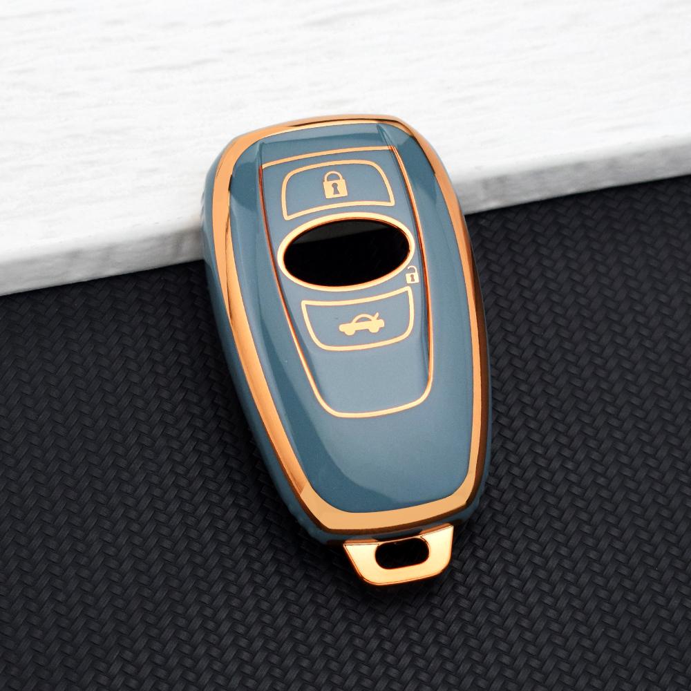 Smart Key Fob Cover for Subaru WRX STI XV Crosstrek Legacy BRZ Forester Impreza Outback 3/4 Buttons Key Protective Holder Chain