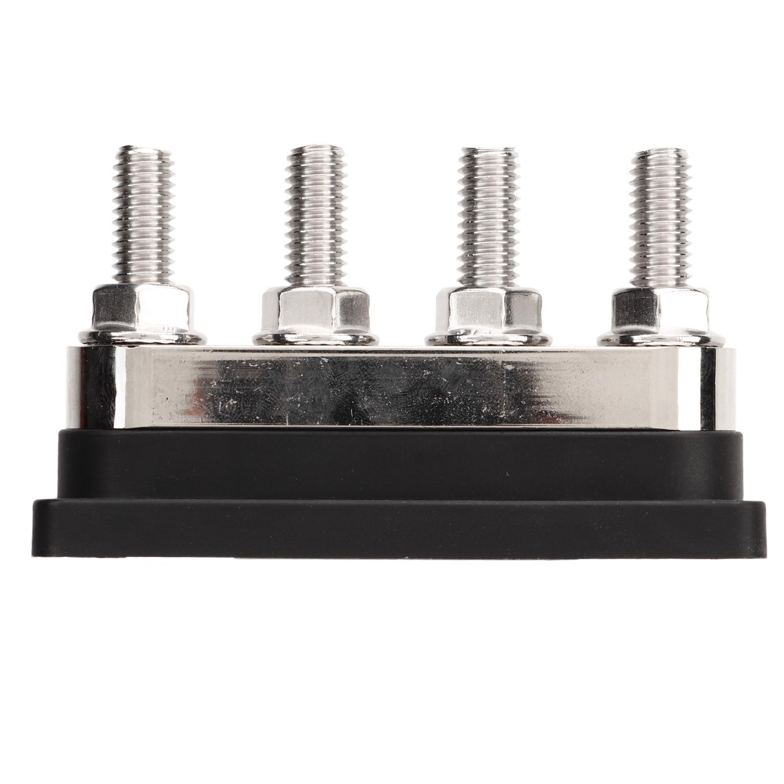 

Battery Bus Bar 12V to 48V 600A High Current M10 4 Stud Power Distribution Block for Car RV Boat Yacht