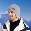 Knitted Winter Warm Hat With Solid Color And Ear Protection Design For Daily