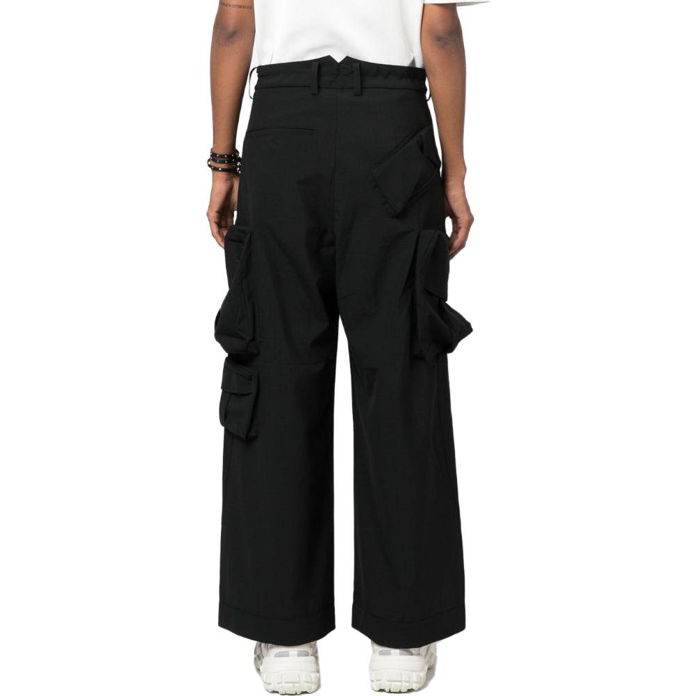 Y-3 Solid Color Zipper Fly Loose Straight Casual Pants Women pants Black IL2034