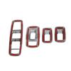 4pcs ABS Carbon Pattern Window Lift Switch Button Trim Panel Cover For Dodge Ram 1500 Off-Road - Car Accessories