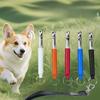 Verstellbare Ultraschall-Hundepfeife Edelstahl Haustiertraining Flöte Anti-Bellen Hundetrainer mit Schlüsselanhänger Lanyard