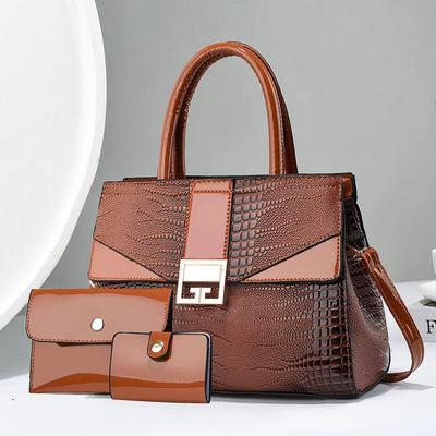 Sac à main à motif pierre, Sac mère et enfant, Ensemble trois pièces, Texture atmosphérique, Sac pour femme, Sac à bandoulière