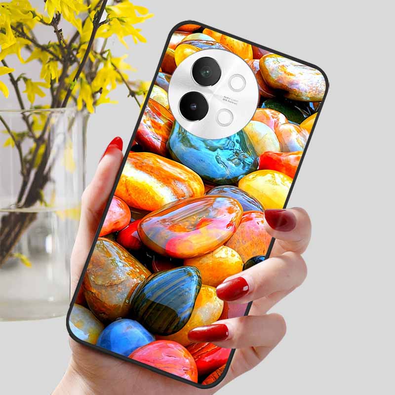 For Vivo V40 Lite 5G Case Fashion Soft Silicone Lovely Phone Cover for Vivo V 40 Lite V40Lite 5G Protect Back Cover TPU Coques