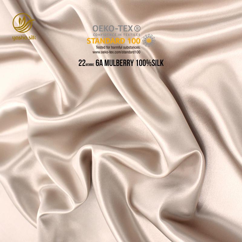 Fabric Silk 22Momme Silk Fabric for Dresses Custom Shiny Silk Jacquard Fabric