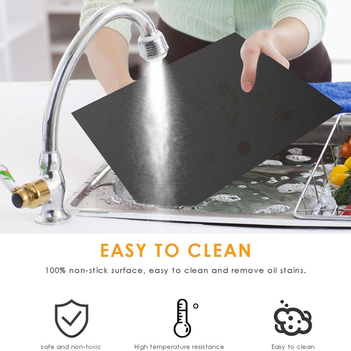 

2PCS 33CMx40CMx0.2MM PTFE Fiberglass Mats Non-Stick Liners Outdoor Barbecue Meat Grilling Roasting Mats (BPA-Free,No FDA Certified) White