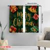 2pcs,2D Plane Printing Popular Curtain Panels Tree and Presents Polyester Woven (without Rod) Decorations Outdoor for Living