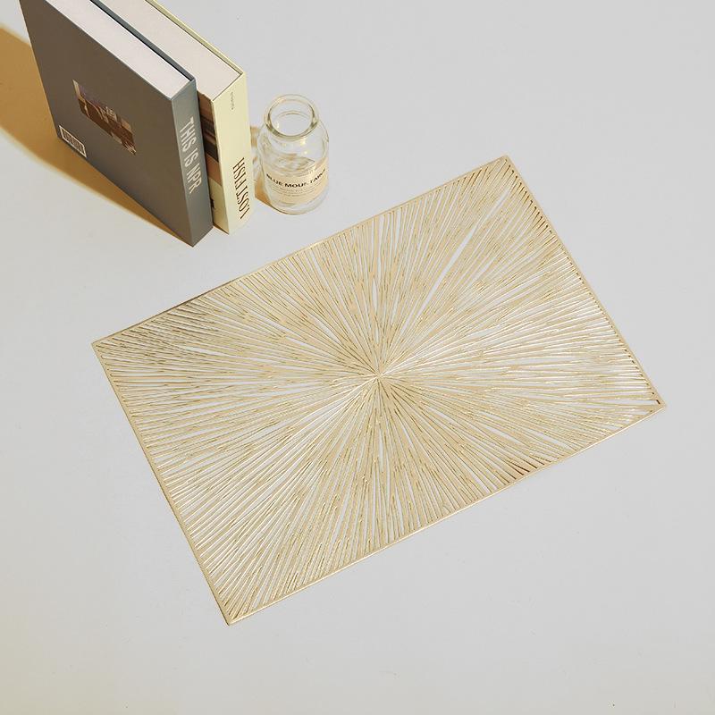 PVC Hollowing Out Fireworks Shaped Insulation Meal Mats Anti Scalding Home Bowl Dining Table Mat Kitchen Decoration Accessories