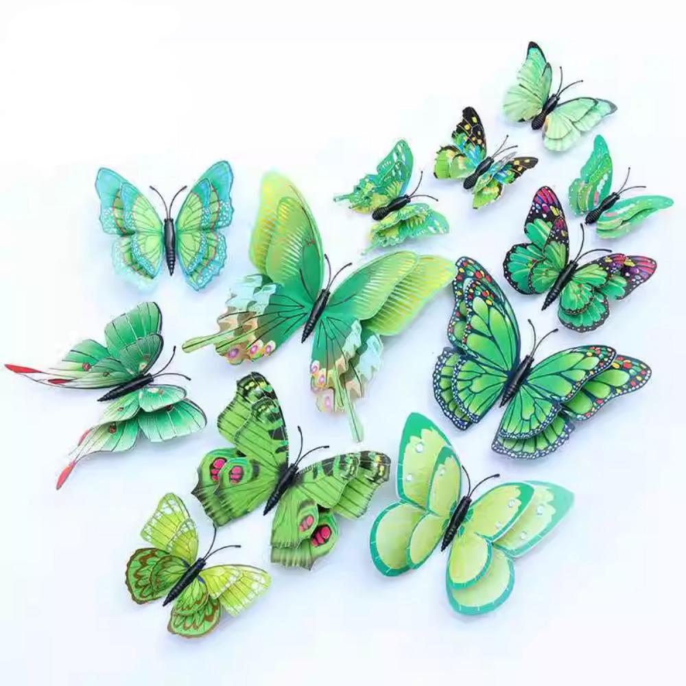 3D Stereoscopic Artificial Butterfly Living Room Decoration Wall Stickers Bedroom Wedding Decor Kindergarten Creative Stickers