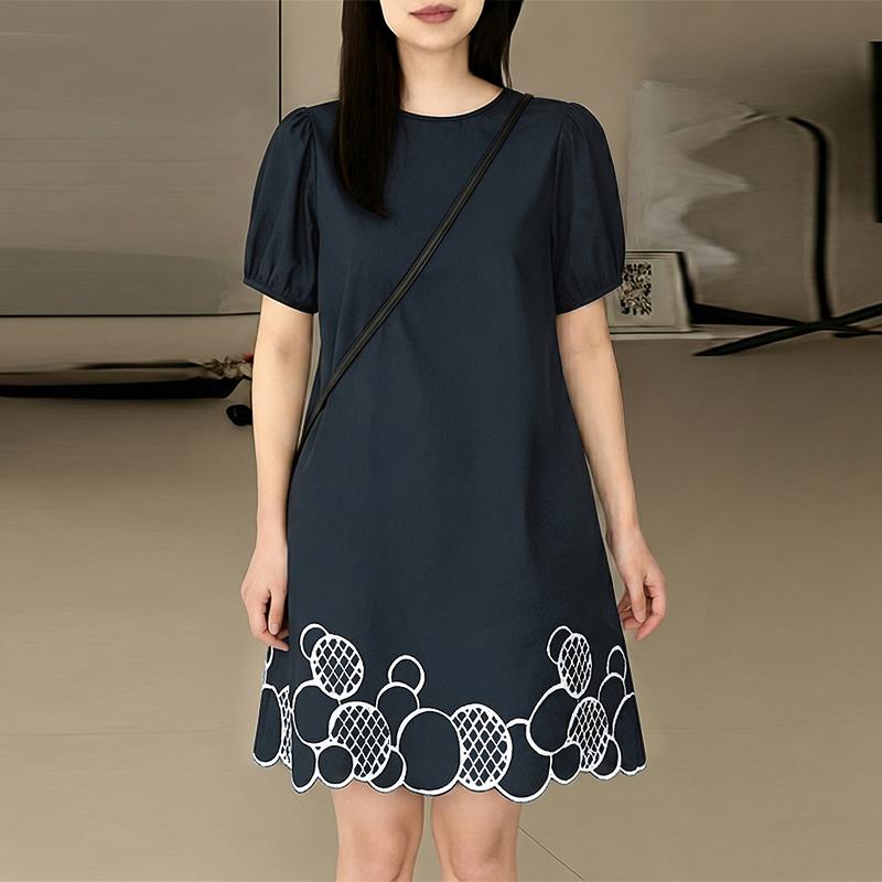 ZANZEA Women Casual Round Neck Loose Summer Short Sleeve Print Dress M