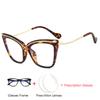 Classic Oversized Flower Cat Eye Corrective Myopia Eyeglasses Ladies Anti Blue Rays Multifocal Progressive Optical Spectacles